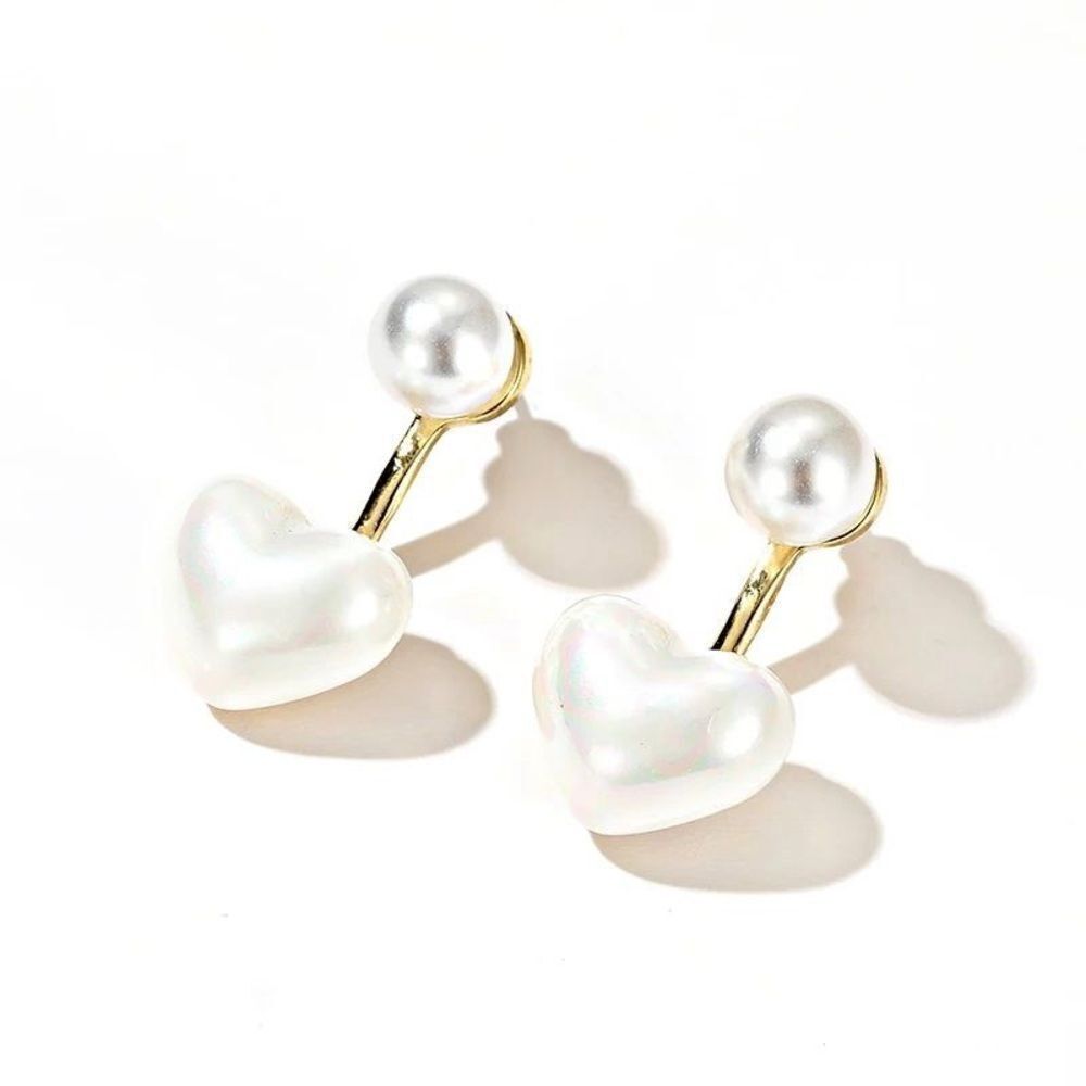Pearl  heart earrings  M67